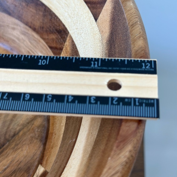 Wooden Decorative Bowl set large Wooden Bowl set Boho Kitchen Decor Farmhouse - Picture 6 of 9